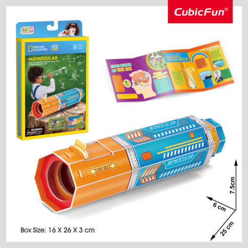 Cubic Fun Papier-Bauspielzeug Monokular für Kinder ab 5+ Jahre Jahren