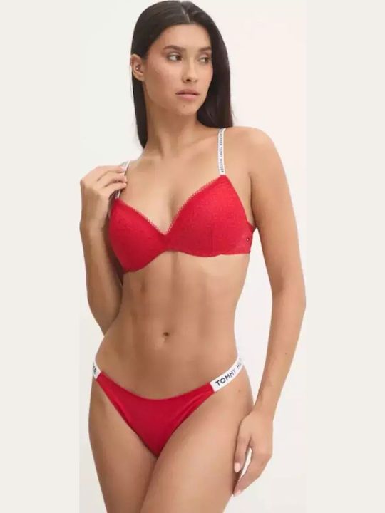 Tommy Hilfiger Women's Bralette Bra Red