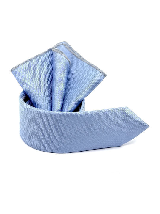Legend Accessories Oxford style light blue with pocket square Men's Tie Set Synthetic Monochrome in Light Blue Color