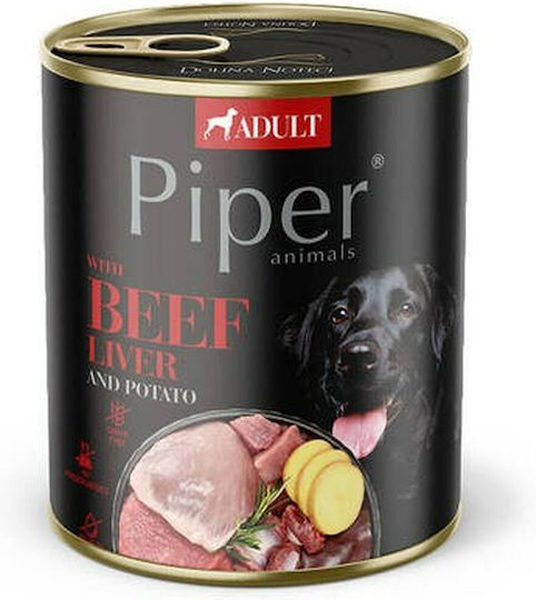 Dolina Noteci Piper Wet Food Dogs in Cans with Beef and Meat Grain-Free & Gluten-Free 800gr