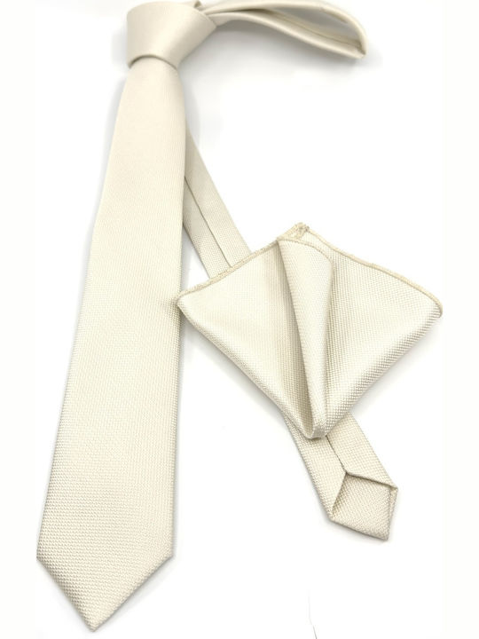 Legend Accessories Synthetic Men's Tie Set Monochrome Beige