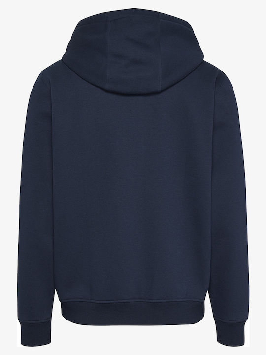 Flag Sweatshirt with Hood Navy Blue