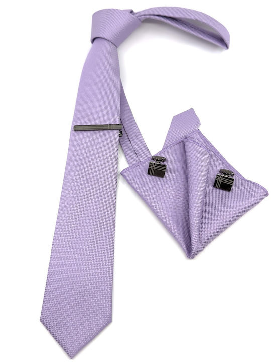 Legend Accessories Synthetic Men's Tie Set Monochrome Lilac