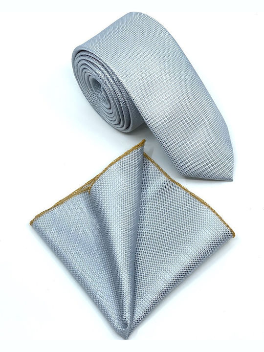 Legend Accessories Men's Tie Set Synthetic Monochrome in Gray Color