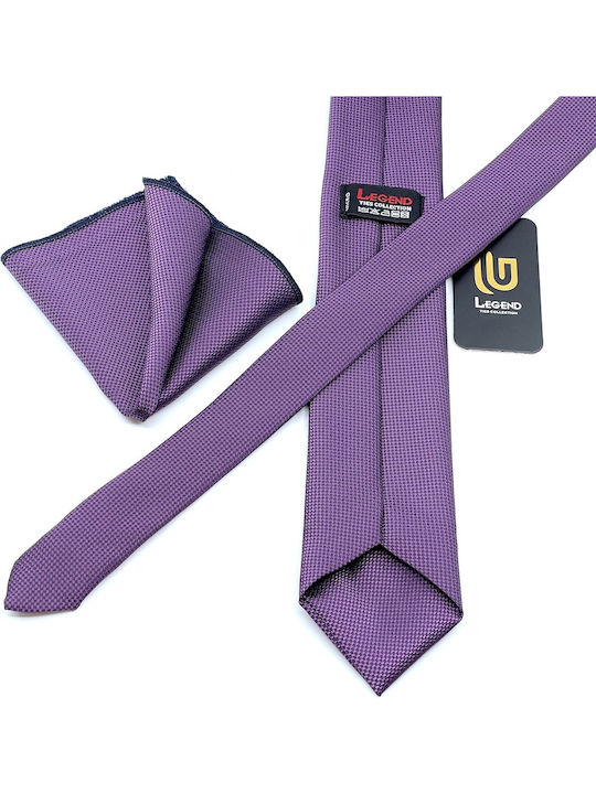 Legend Accessories Synthetic Men's Tie Set Monochrome Purple