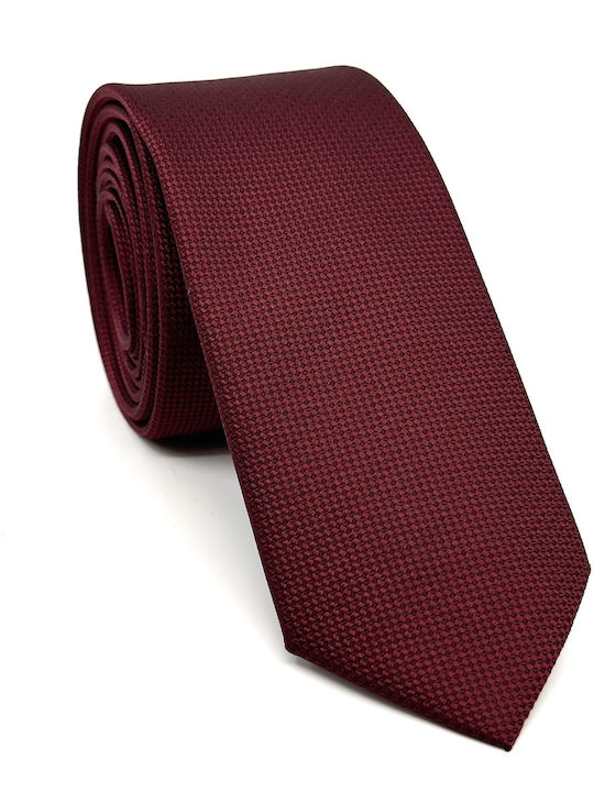 Legend Accessories ΤΥΠΟΥ OXFORD Σετ Ανδρικής Γραβάτας Συνθετική Μονόχρωμη σε Μπορντό Χρώμα