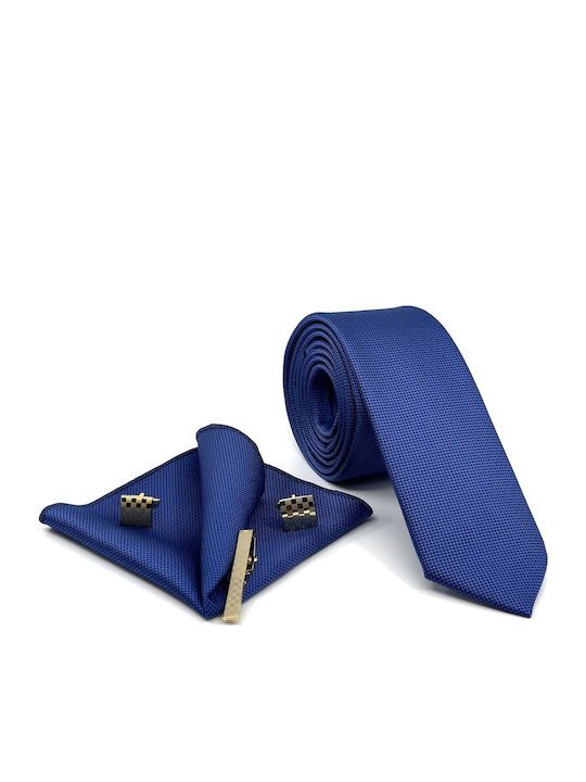 Legend Accessories Σετ Ανδρικης Γραβάτας σε Μπλε Χρώμα