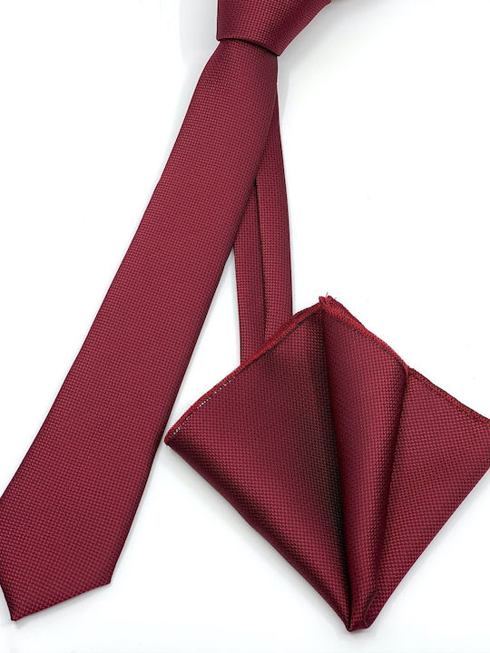 Legend Accessories Synthetic Men's Tie Set Monochrome Burgundy