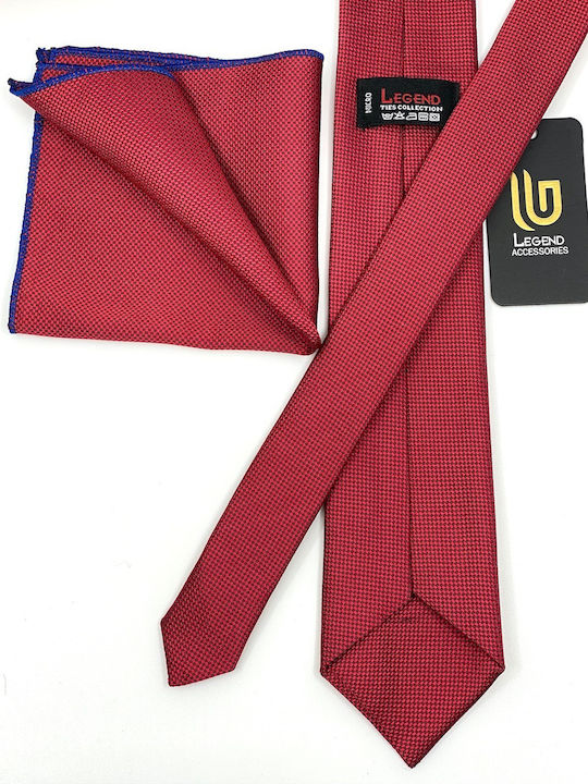 Legend Accessories Подредба Мъжка Вратовръзка Синтетична Монохромна в Бордо Цвят