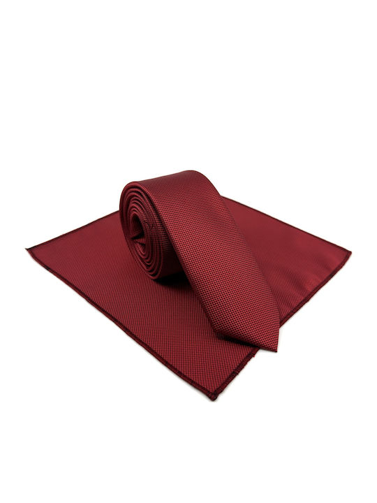 Legend Accessories Подредба Мъжка Вратовръзка Синтетична Монохромна в Бордо Цвят