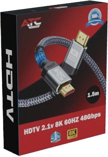 ATC HDMI 2.1 Cable HDMI male - HDMI male 1.5m Blue