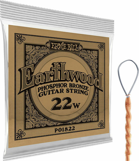 Ernie Ball Earthwood Loop End Einzel-Hauptsaiten Phosphor-Bronze Laouto 22"