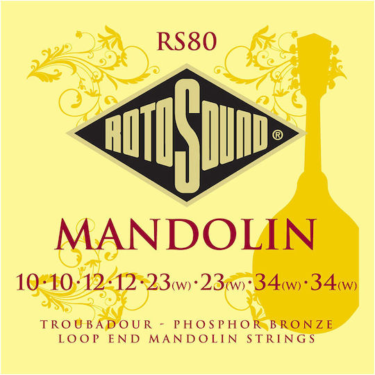 Rotosound Set Mandolin Phosphor Bronze Strings 10 - 34