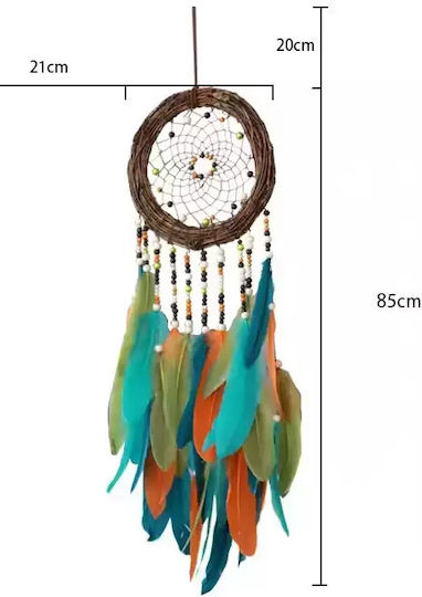 SP Souliotis Decorative Handmade Multicolour Fabric Dreamcatcher 105cm