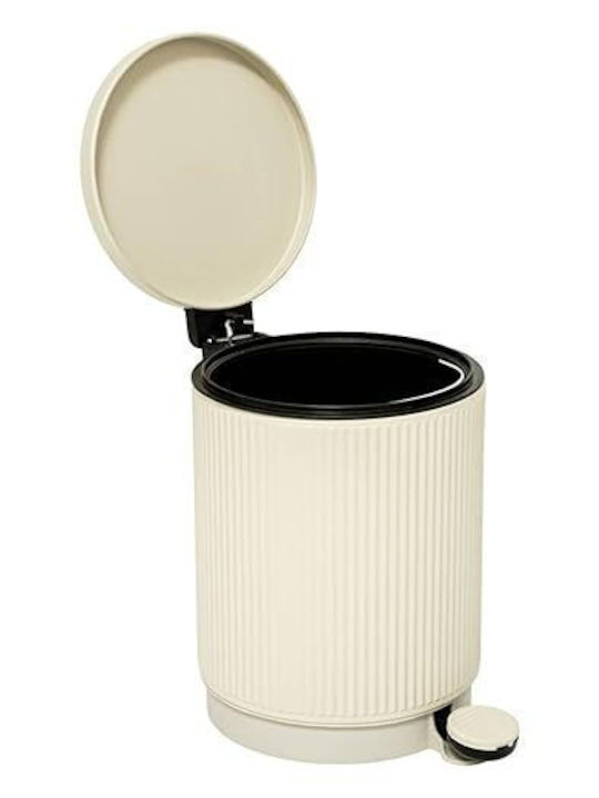 Atmosphera Plastic Bathroom Basket Soft Close 5lt Beige