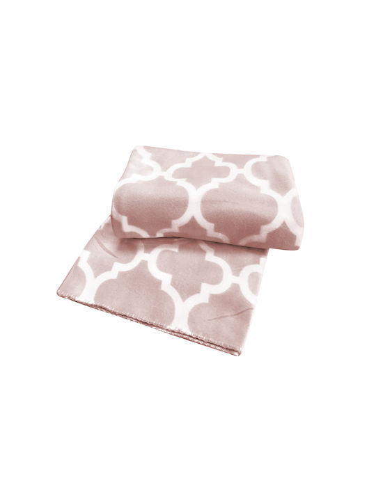 Ionion Fleece Blanket Super Double 220x150cm Pink