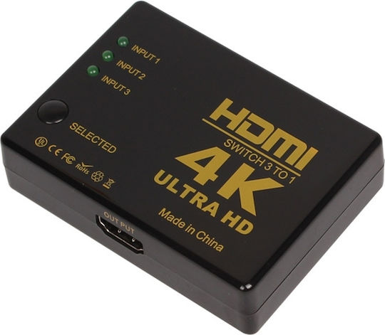 Comutator Hdmi 3 În 1 Ieșire 4k X 2k Telecomandă