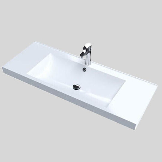 Sanitec Oscar Επικαθήμενος Νιπτήρας Πορσελάνης 90x40x11cm Λευκός