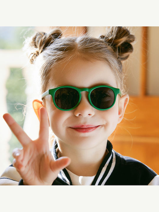 Techsuit Runde Kinder-Sonnenbrillen mit Polarisiert Blau