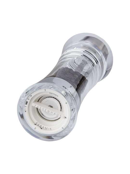 Zassenhaus Aachen Manual Plastic Pepper Mill 18cm Transparent