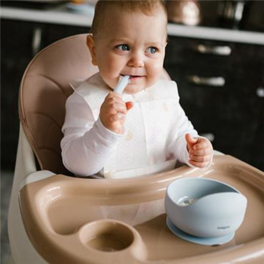 Babyono Детска Купа За Хранене от Силикон Син