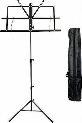 FZone FZS-02 Notenständer Für Zeichenketten Maximaler Höhe 141cm Schwarz Mit Tragetasche