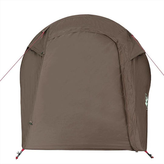 vidaXL Camping Tent Tunnel Brown for 3 People 280x194x115cm