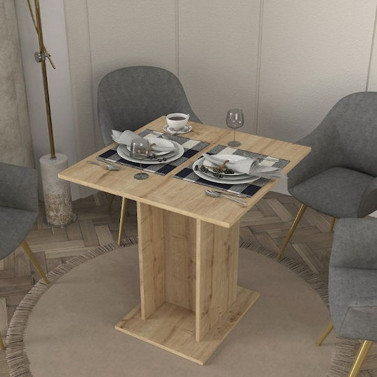 Allos Τετράγωνο Τραπεζαρίας Sapphire Oak 75x75x77εκ.