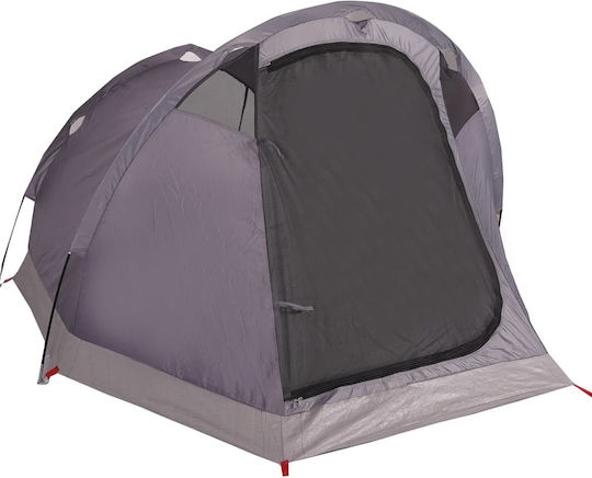 vidaXL Summer Camping Tent Tunnel Brown for 2 People 272x233x90cm