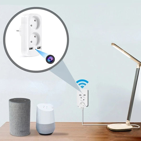 Cameră Spion Iuni Ad1 Adaptor Dual 32 Gb Wi-fi Full Hd Senzor de Mișcare