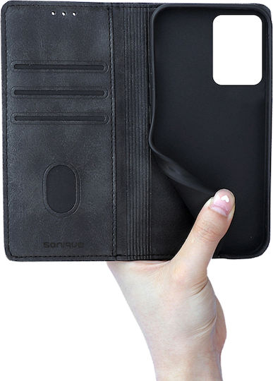 Vintage Magnet Wallet Case Sonique Motorola Moto G85 5G Black