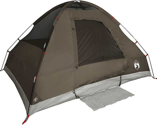vidaXL Campingzelt Iglu Braun für 2 Personen 220x156x123cm
