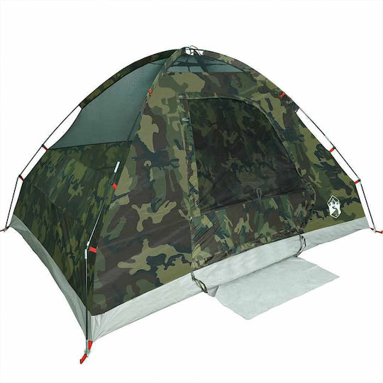 vidaXL Къмпинг сцена Igloo Зелена за 2 Хора 220x156x123см