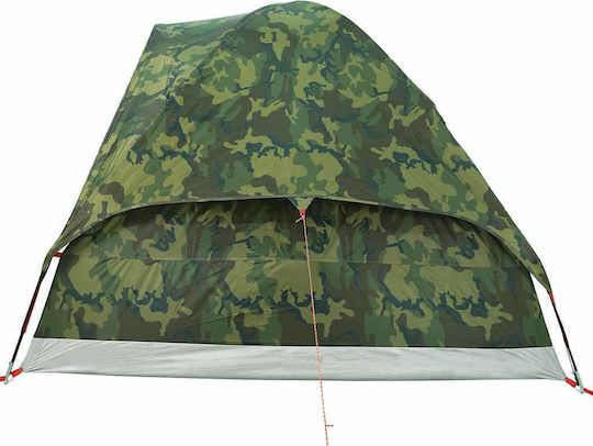 vidaXL Къмпинг сцена Igloo Зелена за 2 Хора 220x156x123см