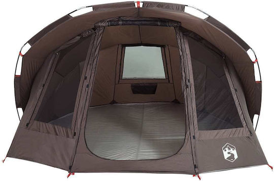 vidaXL Fishing Tent Camping Tent Igloo Brown 3 Seasons for 5 People 320x292x178cm