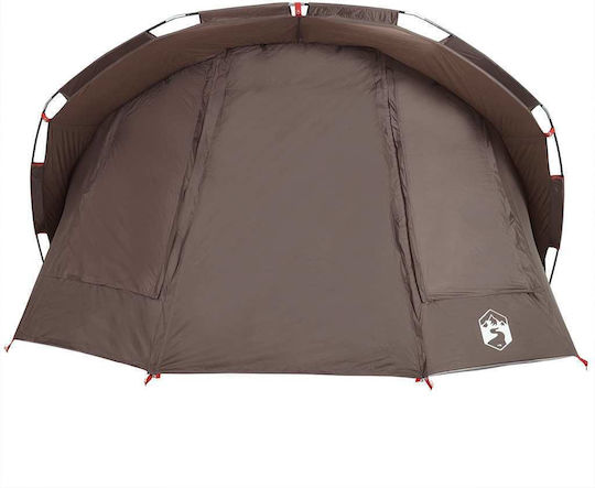 vidaXL Fishing Tent Camping Tent Igloo Brown 3 Seasons for 5 People 320x292x178cm