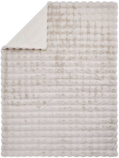 Butlers Belle Epoque Blanket Fleece Single 150x200cm Beige