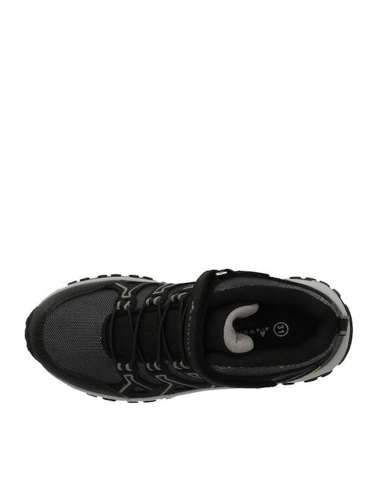 Kids Hiking Boots Waterproof with Velcro Black