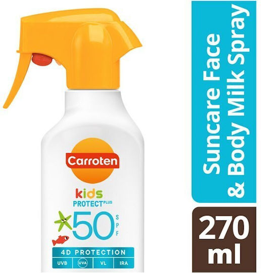 Carroten Kids Waterproof Copii Crema de Soare Spray SPF50 270ml