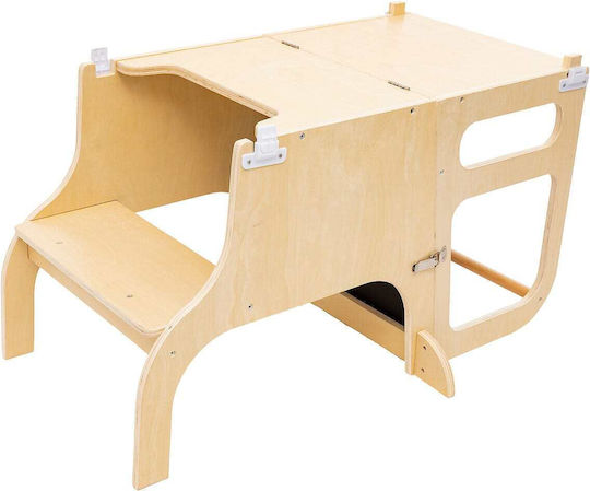 Learning Tower made of Wood Beige Atmosphera