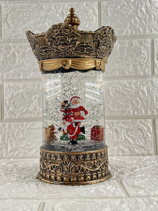 Weihnachtliche Schneekugel Beleuchtet mit dem Weihnachtsmann Elektrisch 13x13x24cm 1Stück