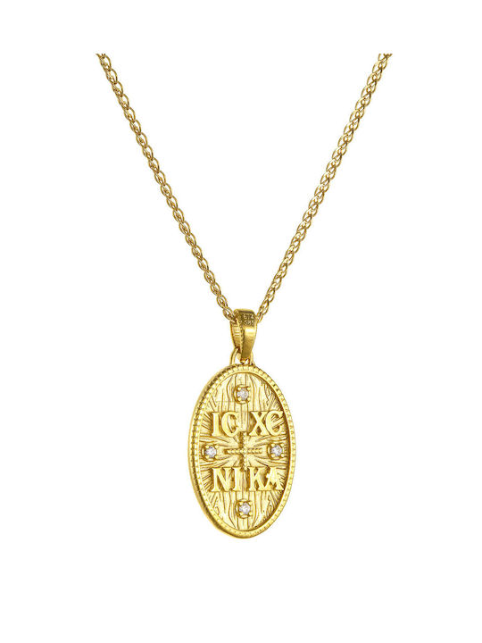 Kritsimis Charm Talisman Constantine for Photography from Gold 14K