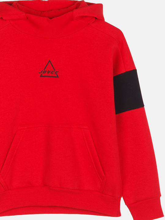 Kinder-Sweatshirt mit Kapuze und Taschen Red