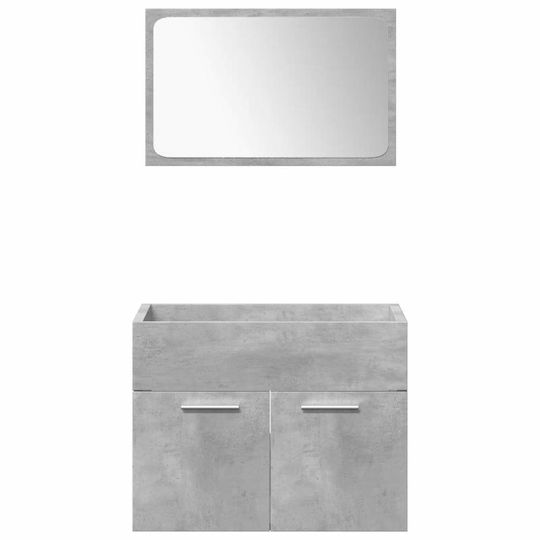 vidaXL Πάγκος με Νιπτήρα, Καθρέπτη & Στήλη Μ61xΒ18.5xΥ39.5cm Γκρι