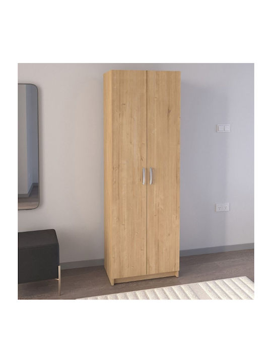 Double Door Wardrobe Renso Sapphire Oak 59.8x37.8x178.5cm