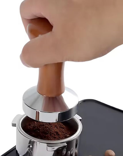 Coffee Tamper Zola Stainless Steel 51 Mm Height 86 Mm Wooden Handle
