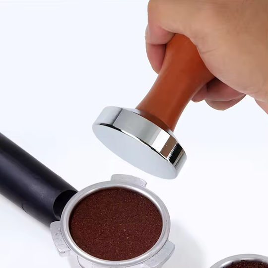 Coffee Tamper Zola Stainless Steel 51 Mm Height 86 Mm Wooden Handle