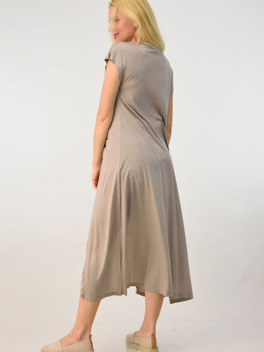 Summer Tunic Short Sleeve Beige