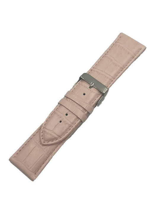 ByLeather Δερμάτινο Λουράκι Ροζ 14mm