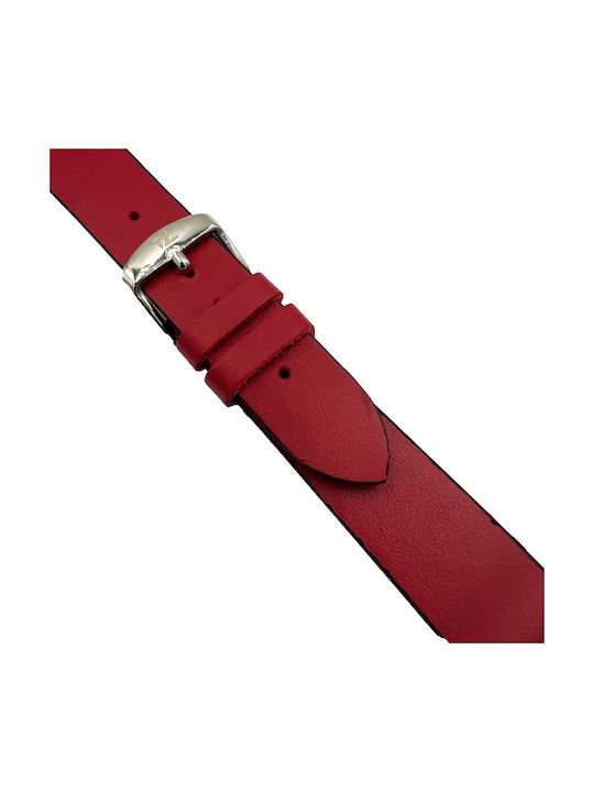 ByLeather Leather Strap Red 18mm